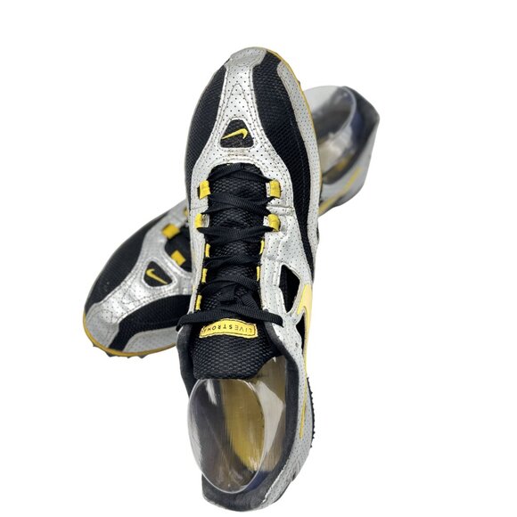 Nike Livestrong Mens Shoes Size 12 Silver Yellow Black Track Field Sprint Spikes - Picture 4 of 16